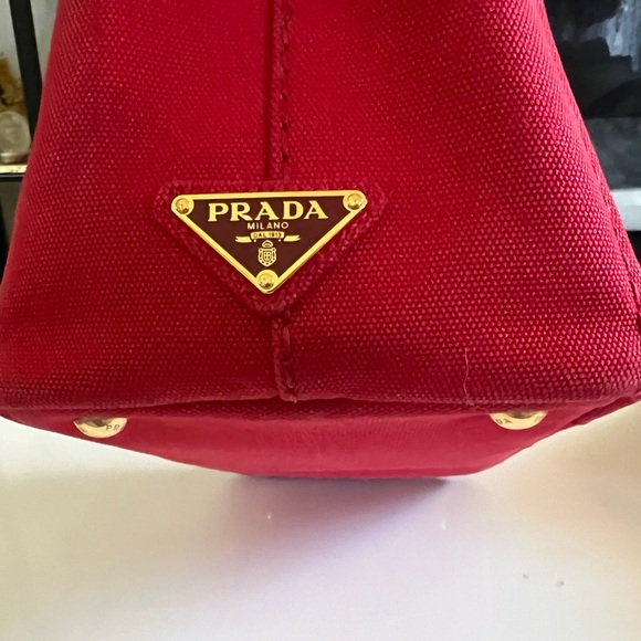 PRADA Mini Canapa Canvas Tote Bag - Picture 6 of 10